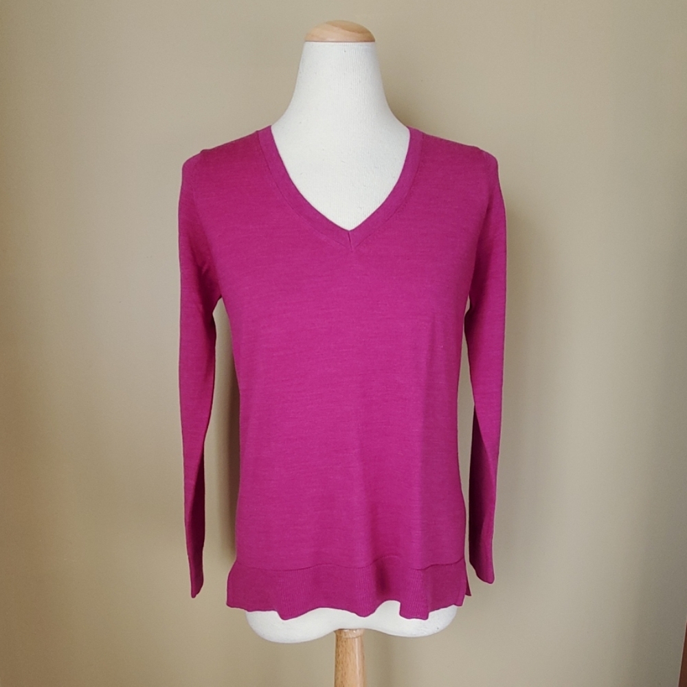 Banana Republic pink/purple V-neck sweater